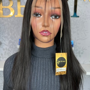 14 inch recht menselijk haar 13 * 4 HD transparante pruik 180% dichtheid