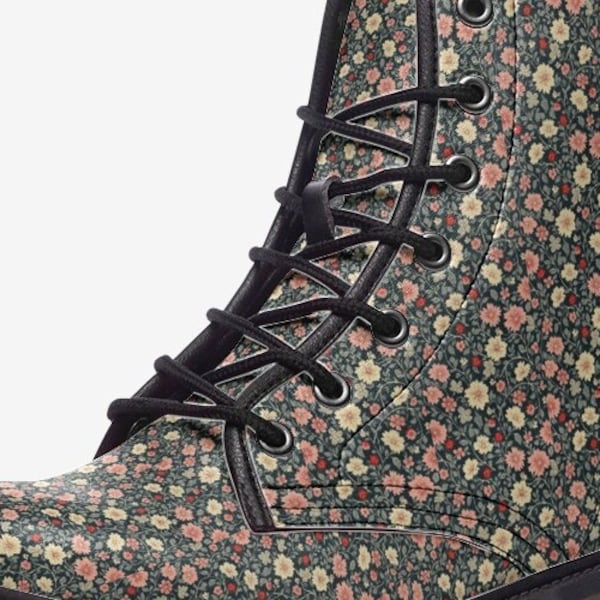 Gorgeous fine patterned colourful vegan leather boots