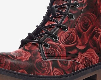 Like New Jambu Hemlock in Red Lace up Combat Boots for Women Size 8.5 Discontinued Style Etsy