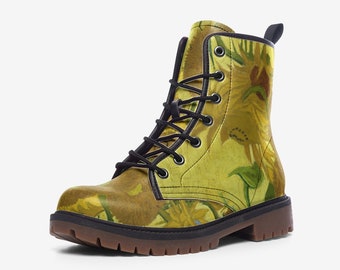 Van gogh Sunflowers vegan Leather Boots