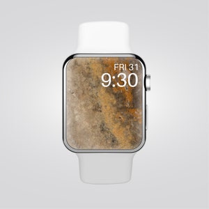 Apple Watch Wallpaper | Smartwatch Hintergrund | Braunes Marmor Zifferblatt | Minimale Uhr Wallpaper | Marmor Ästhetik | Smart Watch