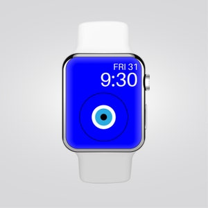 Evil Eye Watch Wallpaper | Spring Watch Face | Apple Watch Face | Evil Eye Watch Background | Apple Watch Aesthetics | Smart Watch Wallpaper