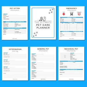 Printable Pet Planner, fillable Pet Planner, pet care planner, pet sitting forms, pet sitting, pet sitter notes, puppy organizer, pet care binder, cat care, kitten care, puppy care, dog planner, cat planner, pet care binder, veterinarian printable,