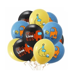 Set da 12 pezzi di palloncini a tema gioco BQ150
