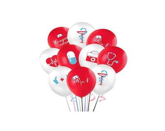 12-piece Nurse Medical Field Themed Balloon Bouquet BQ86