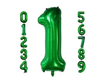 Palloncini numerici in lamina verde da 40" (3 piedi)
