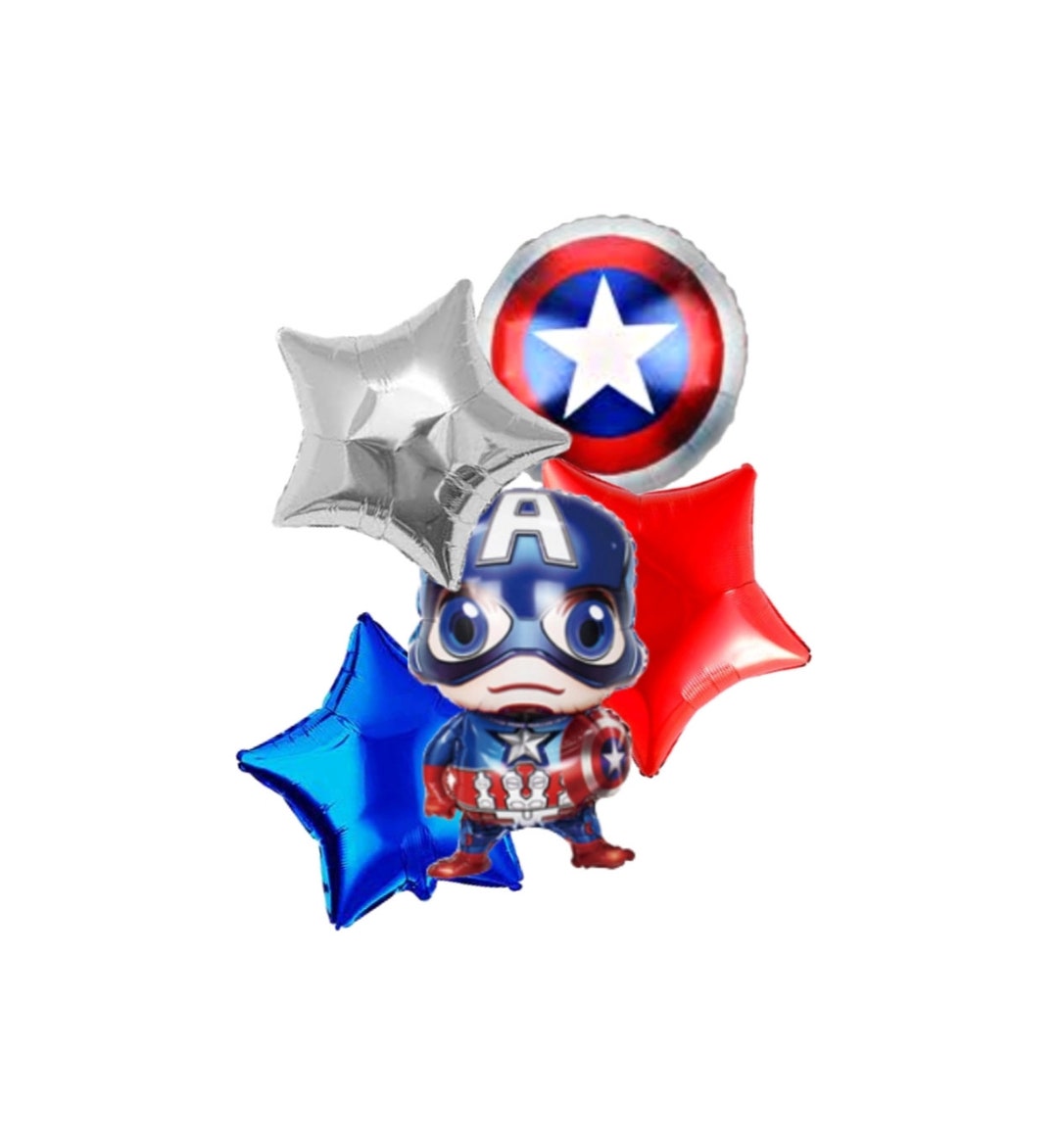 5 Pcs Marvel Superhero Balloons Captain America Balloons Birthday or