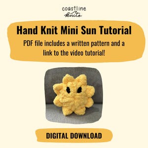 Videotutorial: Mini sol tejido a mano / Patrón de sol tejido a mano / Descarga digital