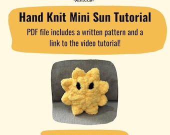 Handgestrickte Mini Sonne Video Anleitung | Fingerstrick-Muster als digitaler Download
