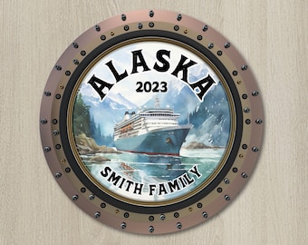 Personalized Alaska Cruise Door Magnet, Cruise Ship Cabin Door Decor, Custom Family Cruise Magnet