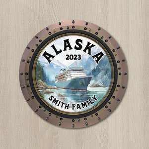 Personalized Alaska Cruise Door Magnet, Cruise Ship Cabin Door Decor, Custom Family Cruise Magnet