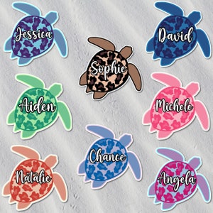 Personalized Sea Turtle Cruise Door Decoration Magnets | Leopard Print Turtles Add Extra Charm To Cruise Ship Cabin Doors or Refrigerators