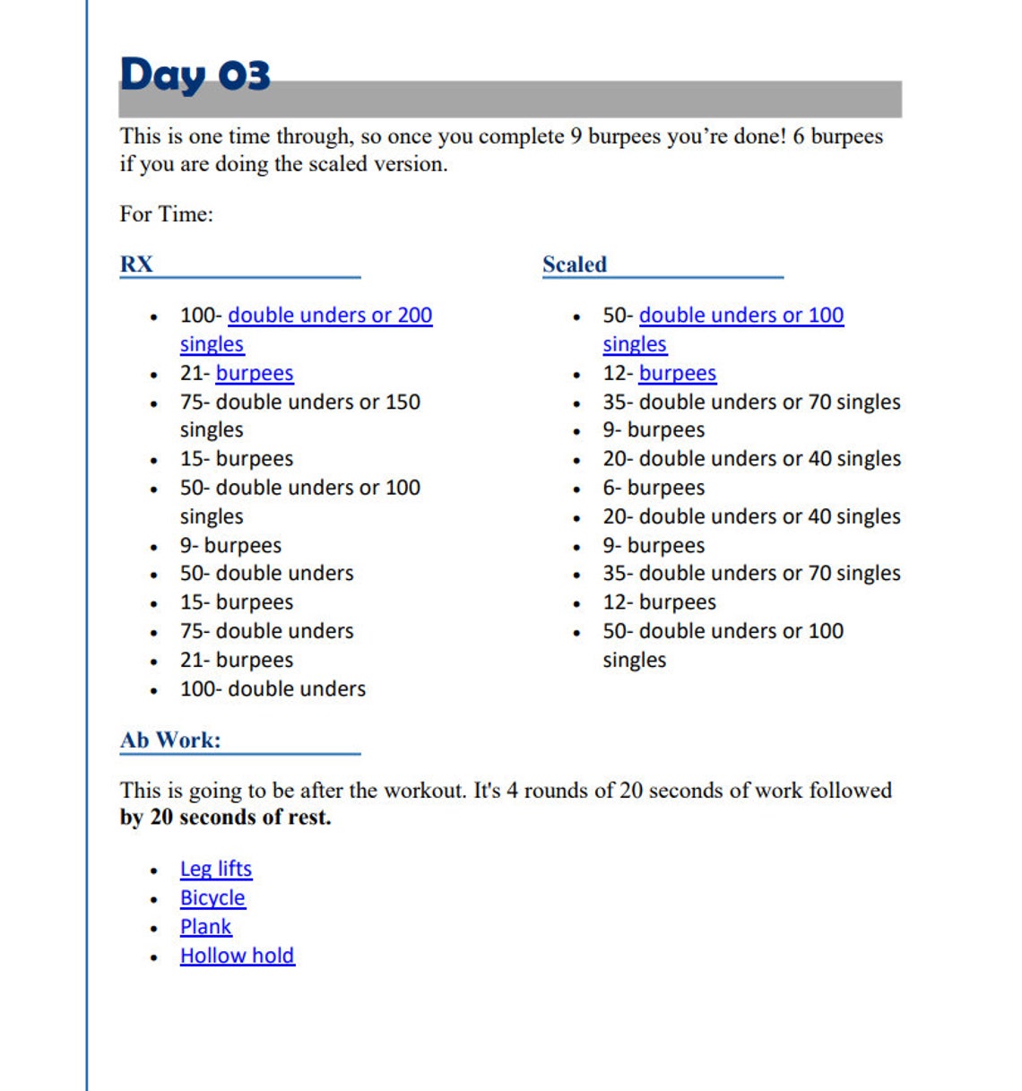 HIIT Home Workout Jump Rope Program for 4 Weeks HIIT Program Etsy