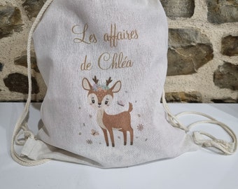 Sac à dos, cordelette, enfant personnalisé