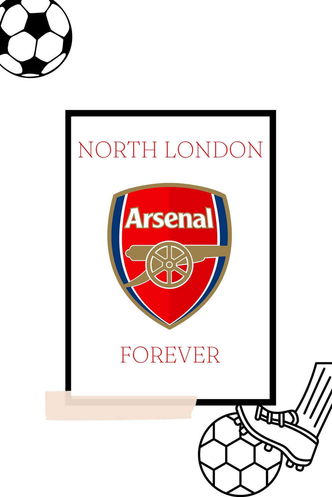 Arsenal F.C Printable Art North London Forever. Digital Download