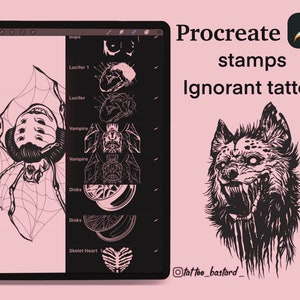 Ignorant Tattoo Brush Set: Procreate Stamps (Digital Download)