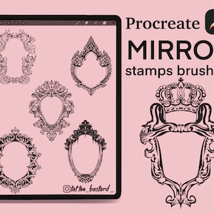 Procreate Mirror Tattoo Stamps Brush Set (Digital Download)
