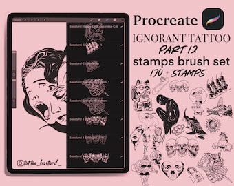 170+ stamp ignorant tattoo style from tattoo and digital artist Procreate program