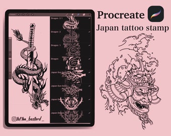 Procreate Japanese Tattoo Brush Set (digital Download) - Etsy