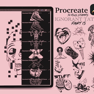 70+ stamps ignorant tattoo style from Procreate