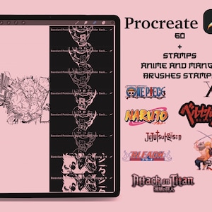 60+ brush stamp anime and manga from Procreate