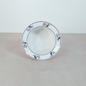 Dansk Cobalt & White Dessert Custard Bowl - Grape Vine Design