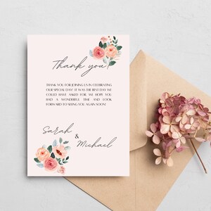 Pink Floral Wedding Invitation Template Bundle image 7