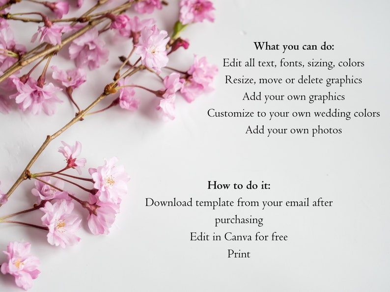 Pink Floral Wedding Invitation Template Bundle image 8