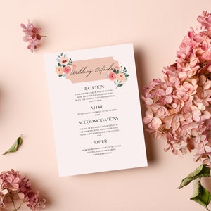 Pink Floral Wedding Invitation Template Bundle image 6