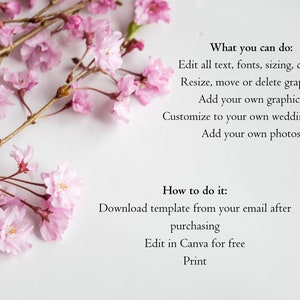 Pink Floral Bridal Shower Invitation Template image 2
