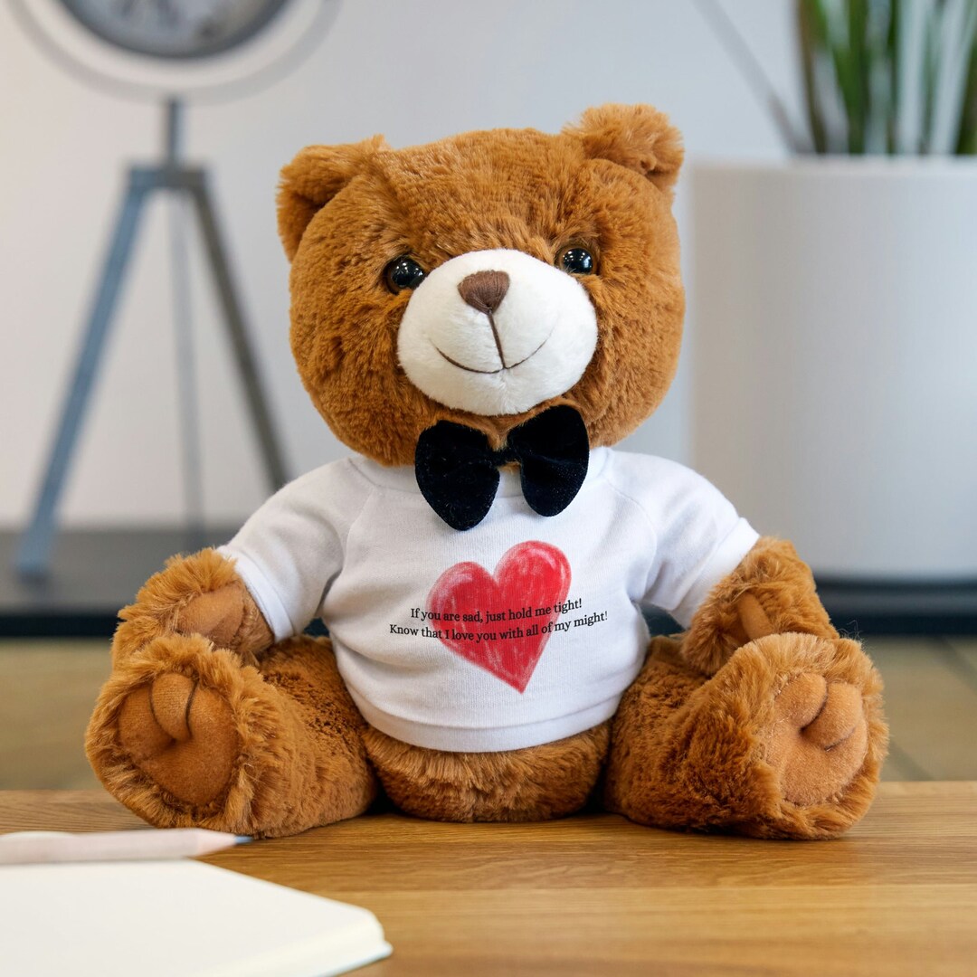 Teddy Bear Print Jersey T-shirt