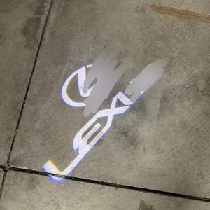 LUx With logo  Custom 2Pcs Entry LED Logo Light Car Adjustable Angles [Bright]