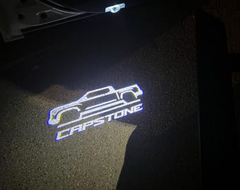 Luces LED brillantes para tapa de maletero, 2 unidades, para entrada de coche, con logotipo y ángulos ajustables [brillantes]
