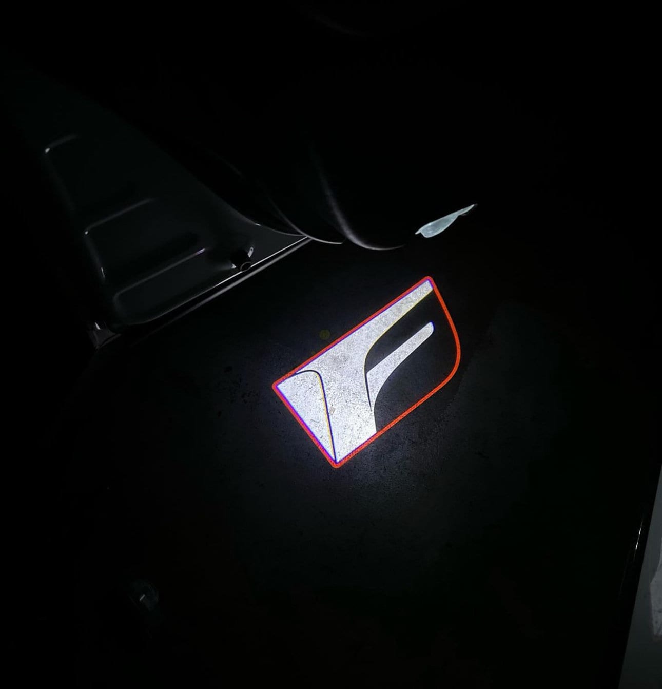 Buy RC F GS F red 2pcs Entry LED Logo Light Car Adjustable