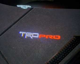 TRD Pro Door Light |  2Pcs Entry LED Logo Adjustable Angles [Glass Lens] CUSTOM | 6 yrs warranty