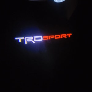 TRD SPORT  Welcome Lights 2Pcs Entry LED Logo Light Car Adjustable Angles [Bright]