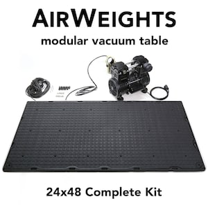 AirWeights Vacuum Workholding System for CNC Machine -  24&quot;x48&quot; Table with Pump - Complete Kit