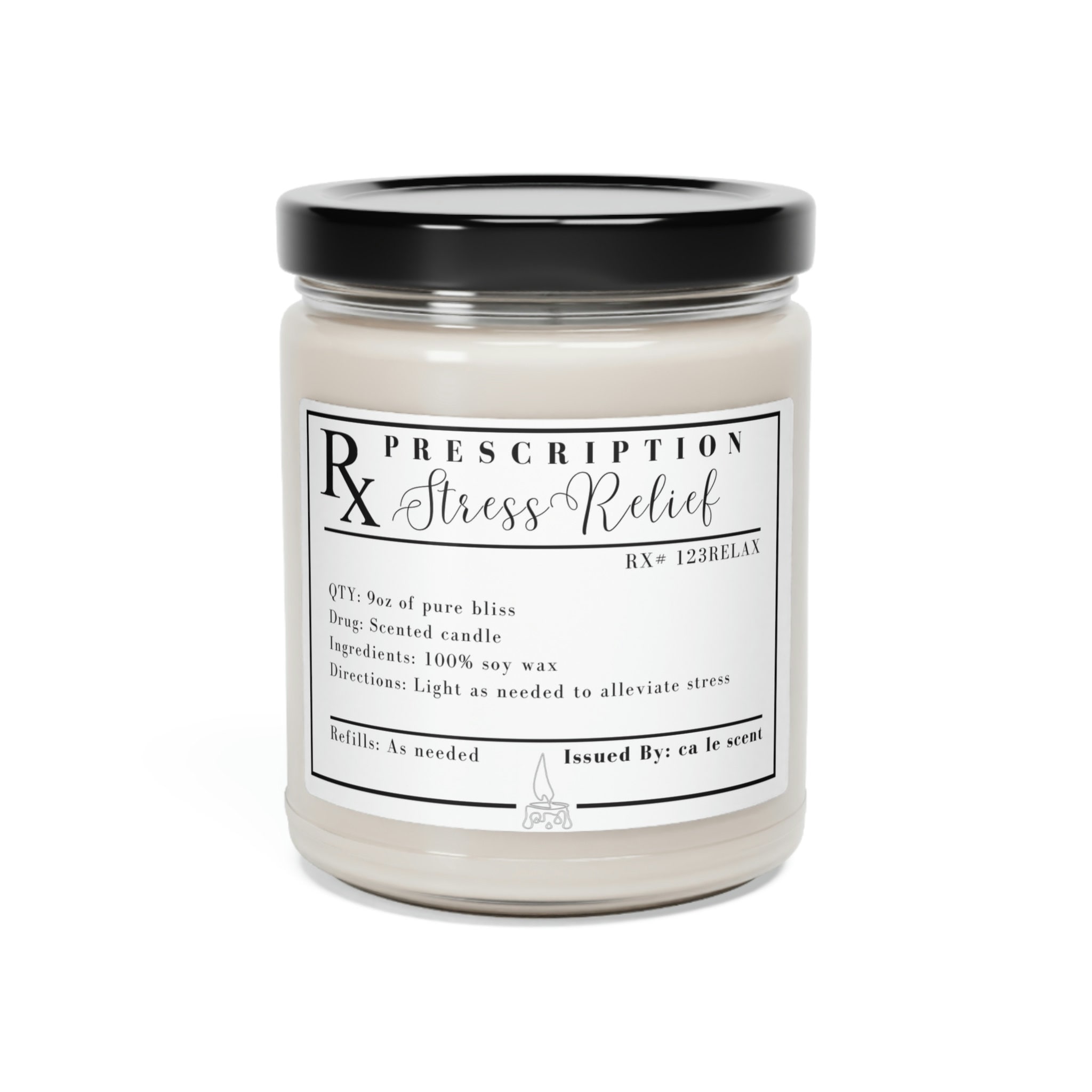 PRESCRIPTION CANDLE, Scented Candle, Soy Wax, Nurse Candle, Stress