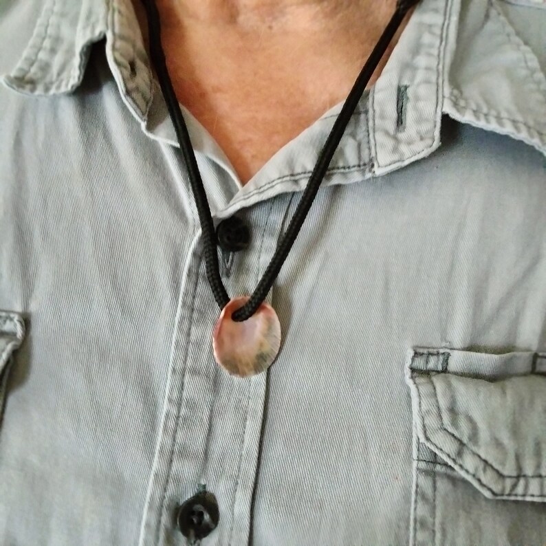 SCALLOP SHELL NECKLACE on a Rope Cord Handmade to Resemble the One off