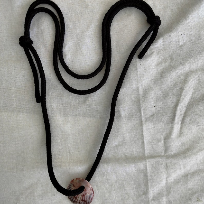 SCALLOP SHELL NECKLACE on a Rope Cord Handmade to Resemble the One off