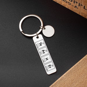 Custom Periodic Table Element Name Keychain: Science Geek Gift - Etsy