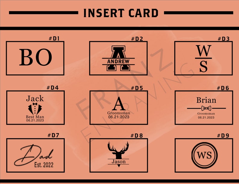 Aluminum Engraved Wallet Card Insert Perfect Anniversary