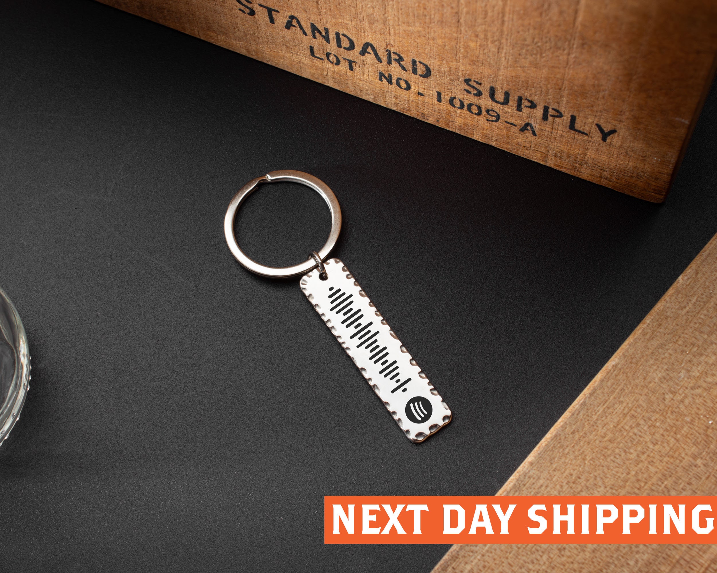 Photo Keychains Custom Spotify Code Keychain Photo Engraved