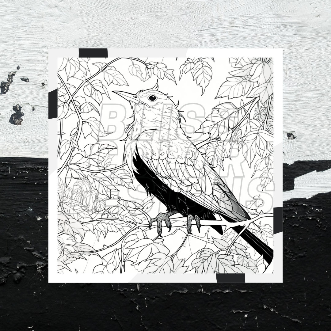 10 Bird Coloring Pages Digital PDF/PNG - Etsy