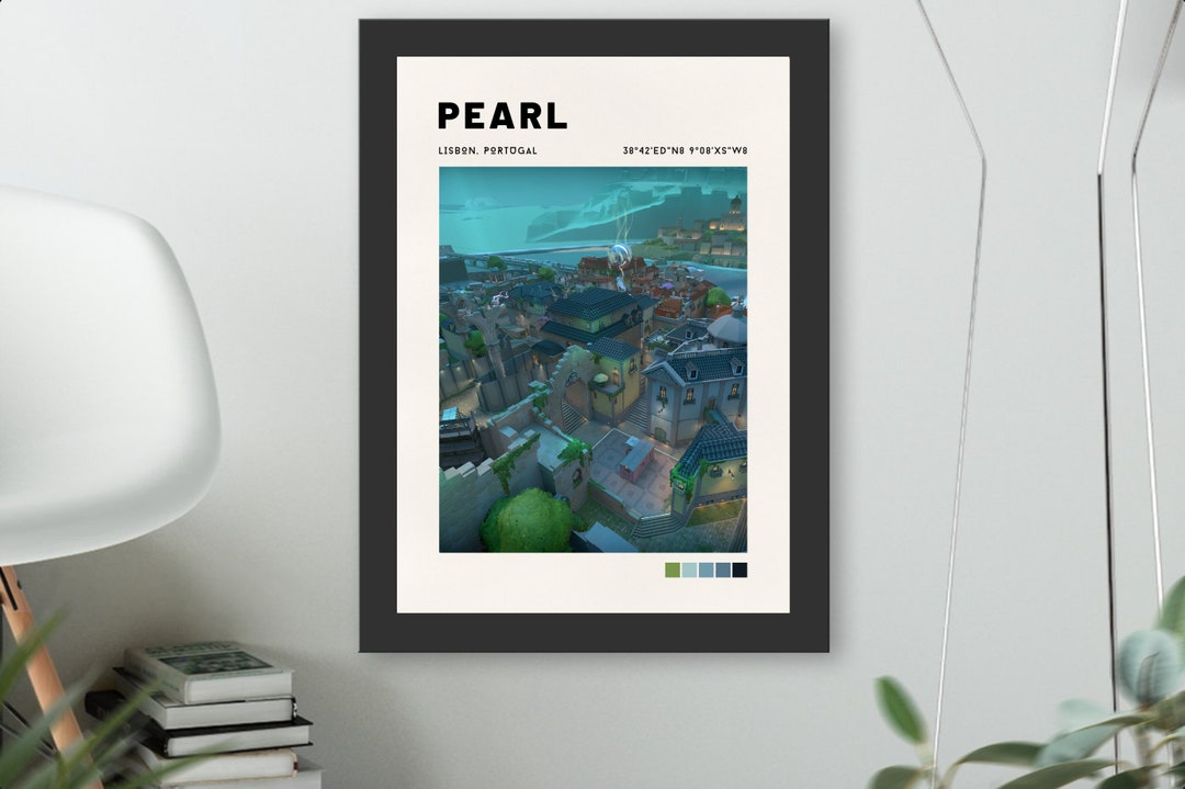 Valorant Map Poster Pearl Lisbon Portugal Minimalist Art Etsy