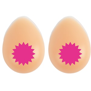 Pair of Silicone Teardrop Breast Forms- Prosthetic Breasts for Mastectomy, Transgender, & Crossdressers, Available with or without Areolas