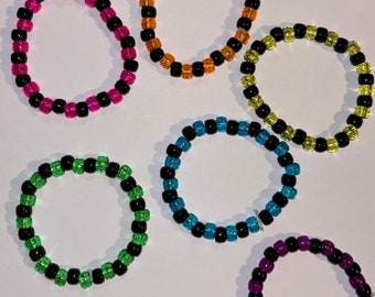 rainbow kandi bracelet set