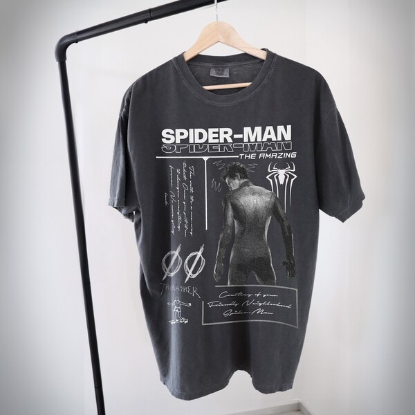 Camiseta de The Amazing Spider-Man con estilo de los años 90, camiseta de Andrew Garfield, camiseta de Spider-man