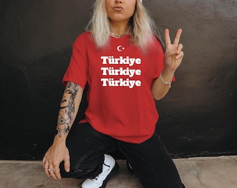 Camiseta Türkiye Fan, Camisa de Futebol WM, Presente de Parceiro, Camiseta de Futebol, Camisa de Torcedor de Fussball Türkei, Camisa de Torcedor de Türkei, Copa do Mundo 2026, Camisa Wm