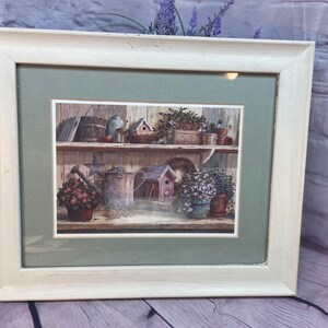 Vintage primitieve landelijke ingelijste print van Mickel Humphries | Rustieke woondecoratie muurkunst